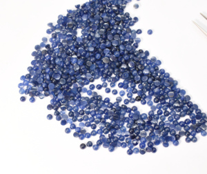 Saphir bleu naturel rond de 4 mm, cabochon rond calibré, saphir du Sri Lanka, saphir de Ceylan, non chauffé et non traité, pierre précieuse en saphir - Product Image 3