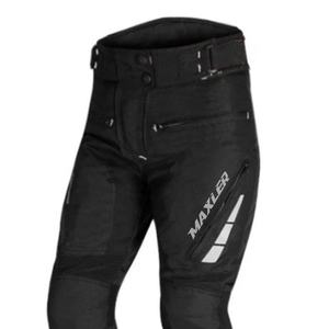 Pantalones de moto protectores de tela, diseñados para uso en carretera prolongada, con protección de rodilla de nivel CE 1. - Product Image 4