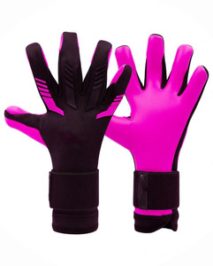 Gants de gardien de but en latex respirant de haute qualité avec sangle de poignet réglable pour une utilisation en extérieur, gants de football robustes - Product Image 1