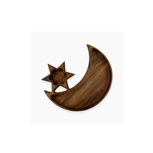 Bandeja de madera con diseño de luna y estrellas, adornos, bandejas de estrellas y luna, regalos navideños, artículos de decoración para pared - Product Image 1