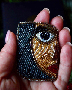 Broche de Joyería con Cuentas Bordadas a Mano, Elegante Accesorio para Bodas, Fiestas y Uso Casual - Product Image 6