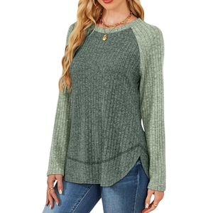 Custom Floral Jacquard <strong>Women</strong> Sweaters <strong>Mustard</strong> Yellow Scalloped Hem Crewneck Long Sleeve Breathable Soft Acrylics <strong>Jumpers</strong> - Product Image 4