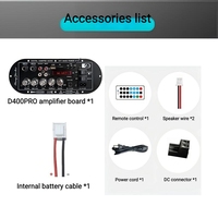 D400PRO 100W Mono Home Amplifier dengan TWS Pairing, Sirkuit Penguat Terintegrasi & Pengisian Daya Baterai untuk Audio DIY