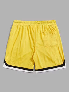 Pantalones Cortos de Lona Sólida para Hombre de Marca Personalizada, de Alta Calidad, Impermeables, Transpirables, con Cintura Elástica, para Gimnasio, con Cordón Ajustable, para Verano - Product Image 2