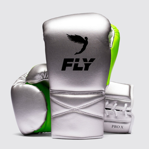 ถุงมือชกมวยพรีเมียม X Pro Fly หนังแท้ 100% ถุงมือชกมวยแบบผูกเชือก ป้องกันข้อมือ สำหรับฝึกซ้อมและใช้ในยิม - Product Image 1
