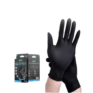 Custom Black Nitrile Powder-Free Disposable <b>Gloves</b> Multipurpose Automotive Touch screen Compatibility - Product Image 3