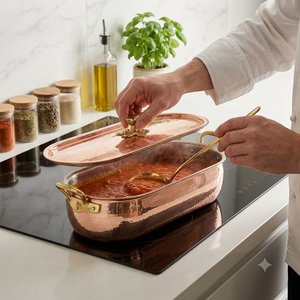 Olla de Cobre Hecha a Mano de Primera Calidad con Tapa, Cacerola de Cobre Tradicional para Cocina y Restaurante - Product Image 5