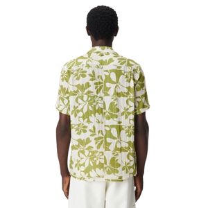 <b>Men</b> Olive Green Botanical Leaf Print Short Sleeve Button Up <b>Shirt</b> <b>Tropical</b> Pattern Casual Summer Beach <b>Shirt</b> Custom Clothing - Product Image 3