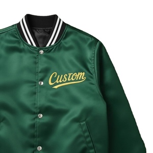 Chaqueta Varsity de Satén Personalizada, Chaqueta Bomber Unisex con Diseño de Equipo Personalizado, Ropa Deportiva de Satén, Chaqueta Varsity Letterman Personalizada en Tallas Grandes - Product Image 5