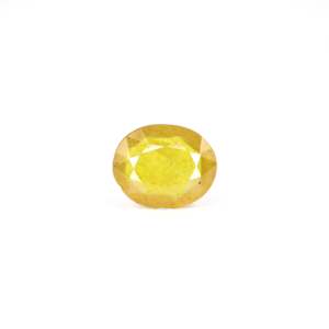 Loose 4.35 Carat Oval Cut Yellow Sapphire Gemstone for Fine Jewelry - Product Image 1