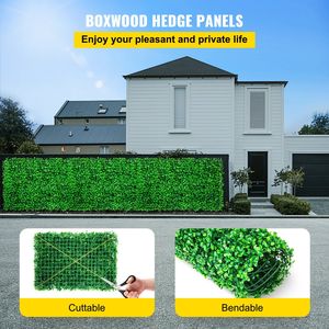 4 pannelli decorativi da parete in bosso artificiale UV, 60x40 cm, sfondo verde per feste, decorazioni murali finte - Product Image 2