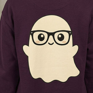 Custom Silk Screen Printing <b>Sweatshirt</b> For <b>Women</b> OEM Service Reasonable Price <b>Lightweight</b> Fabric Cute Spooky Ghost <b>Sweatshirt</b> - Product Image 3