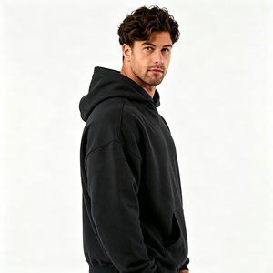 Sudadera con Capucha Personalizada con Pedrería, 100% Algodón, Felpa, Unisex, Lisa, para Invierno, con Logotipo Frontal, Bolsillo Grande, Transpirable, Servicio OEM - Product Image 6