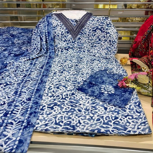 Fabricante y proveedor de moda femenina de Kurti, pantalón y Dupatta de algodón estampado para uso casual desde Surat a precio económico. - Product Image 1