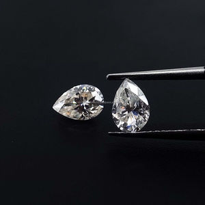 Diamants de laboratoire en vrac, forme poire, excellente taille, clarté VVS-VS, couleur DEF, cultivés en laboratoire, 7,40*4,80 MM, blanc, prix de gros, exportateur - Product Image 1