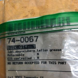 3 KLA/TENCOR 74-0067 GREASE,MAGNI LUBE,1 ออนซ์ - ผลิตภัณฑ์และอะไหล่อุปกรณ์เซมิคอนดักเตอร์ระดับโลกที่เชื่อถือได้ - Product Image 6