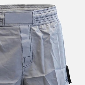 Shorts mi-longs en toile écologiques personnalisés pour hommes, motif uni, logo imprimé, pour la gym, la course, la natation, la plage, service OEM - Product Image 4