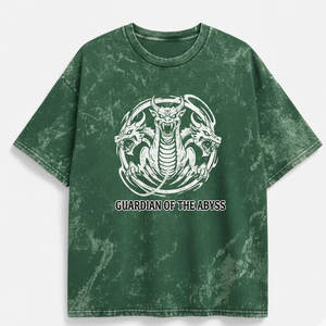 Camiseta para hombre con efecto acid wash, tela de algodón suave, estilo vintage desgastado, corte relajado, perfecta para uso diario informal, moda urbana. - Product Image 1