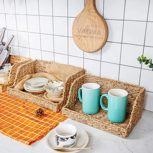 Seagrass <b>Basket</b> Open-Front for Kitchen Handmade <b>Storage</b> <b>Basket</b> Wholesale eco-friendly Made in Viet Nam - Product Image 3
