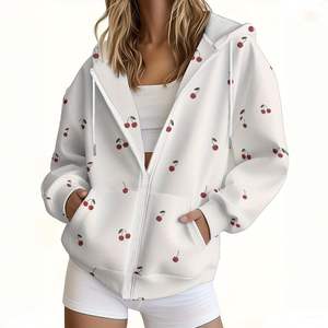 Las mejores sudaderas con capucha para mujer, de invierno, de tejido grueso, con cuello bordado, 100% algodón, ecológicas, antipilling, personalizadas - Product Image 1