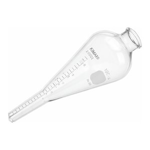 Tubo de Centrífuga de Vidrio Borosilicato PYREX de 100 mL, Forma de Pera, con Graduaciones Blancas para Pruebas de Petróleo, Modelo 8200-100, Corea - Product Image 1