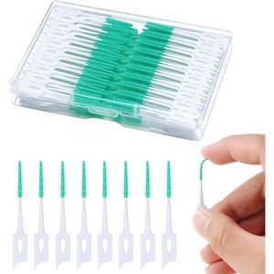 220 Pezzi Spazzolini Interdentali in Silicone Morbido con Filo Dentale per una Pulizia Efficace dei Denti - Product Image 1