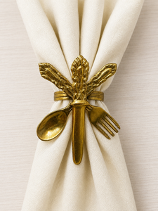 Anneau de serviette vintage en laiton, forme de fleur, largeur 5 cm, accessoire de décoration de table - Product Image 3