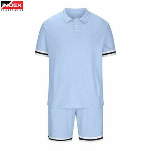 Ensemble polo et short pour homme de qualité supérieure, vêtements de sport respirants, tenue d'entraînement, tissu à séchage rapide, vêtements de sport d'été pour la salle de sport - Product Image 1