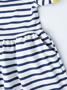 Robe tunique maxi pour fille, imprimé animal, style preppy, poches, mode automne, col rond, manches longues, tissu légèrement extensible, respirant - Product Image 5