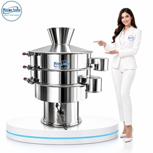 Machine de tamisage vibratoire en acier inoxydable semi-automatique 220V, équipement de tamisage de poudre industriel - Product Image 3