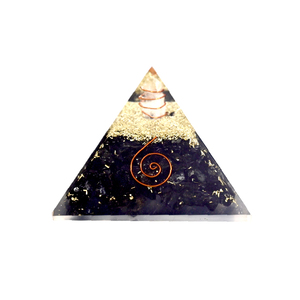 Pyramide d'Orgone/Orgonite en Tourmaline Noire Écologique Faite à la Main, Pierre Naturelle pour la Méditation Feng Shui et la Décoration Intérieure – Vente en Gros - Product Image 2