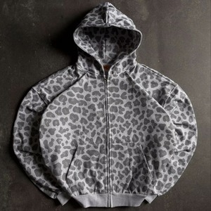 Sudadera con Capucha Personalizada de Alta Calidad, 100% Algodón, 400 g/m², Estampado Gráfico de Leopardo/Guepardo, con Cierre, para Hombre - Product Image 5