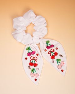 Elegante y Lujoso Lazo para el Cabello con Cuentas y Bordado Floral Blanco, Ecológico, con Cinta Larga, Accesorios para el Cabello de Novia para Mujer - Product Image 2