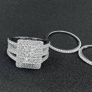 Beautiful Rose Gold Plated Moissanite Lab Grown Diamond <b>Ring</b> <b>Cross</b> Style Engagement Anniversary Jewelry - Product Image 6