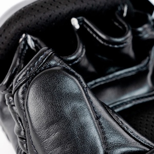 Guantes de MMA de cuero genuino negro, los más vendidos, para entrenamiento de artes marciales, con logo personalizado. - Product Image 6