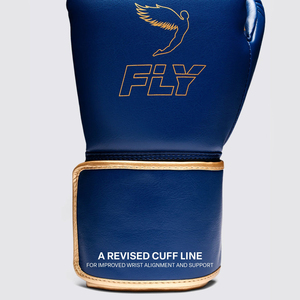 Top Selling Customized Fly Boxing Sparring <b>Gloves</b> Genuine Blue Gold Leather Boxing Training <b>Gloves</b> <b>Custom</b> Logo Fighting <b>Gloves</b> - Product Image 2