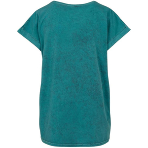 Camiseta de mujer con efecto acid wash, diseño vintage, tacto suave, costuras duraderas, corte relajado, ideal para usar en cualquier temporada. - Product Image 3