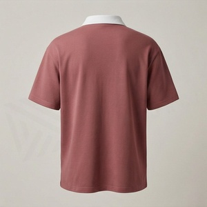 เสื้อโปโลผู้ชายแบบซิปครึ่งตัว ผ้าฝ้าย ไซส์ใหญ่ แขนสั้น สำหรับฤดูร้อน สไตล์สตรีทแวร์ลำลอง สีสันปรับแต่งได้ - Product Image 2