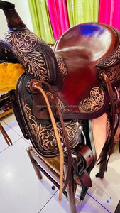 Sillín antiguo de cuero occidental de alta calidad tallado a mano al mejor precio - Product Image 3
