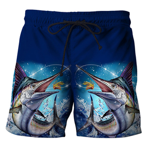 Pantalones cortos de playa para hombre, impresos en 3D, de verano, para pesca, unisex, con estampado de animales marinos, holgados, deportivos, de cintura alta, para pesca, en venta. - Product Image 2