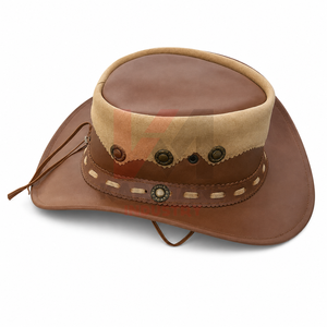 Sombreros de Vaquero de Cuero de Fábrica OEM, Piel Genuina de Vacuno de Primera Calidad, Estilo Rodeo, Logotipo Personalizado, Suministro al por Mayor para Distribuidores Globales - Product Image 4