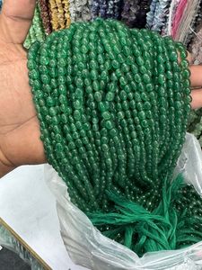 Natural Green Stone Rondelle Beads Faceted Loose Gemstone Beads for Jewelry Making - Product Image 2