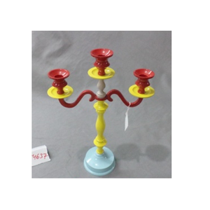 Candelabro de Aluminio de Cinco Brazos, Colorido y Artístico, Centro de Mesa Multicolor para Decoración del Hogar, Candelabro Encantador para Fiestas Navideñas y Sala de Estar - Product Image 6