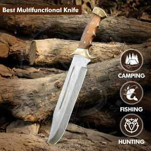 Cuchillo de Caza MORTAL BLADES, Personalizable, Hoja Fija de Acero Inoxidable, Mango de Madera de Palisandro, Cuchillo de Supervivencia para Exteriores y Camping con Funda - Product Image 5