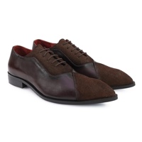 Chaussures habillées en cuir véritable à lacets pour hommes, style Oxford à bout pointu avec motif imprimé, semelle extérieure en caoutchouc, idéales pour les fêtes et toutes les saisons, gaufrées