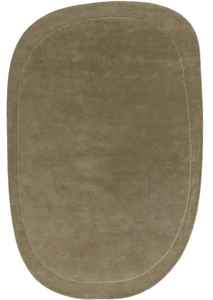 Alfombra Moderna Hecha a Mano de Lana, Alfombra de Lujo con Mechones Hechos a Mano en Color Marfil con Forma Orgánica Irregular, Lavable - Product Image 4