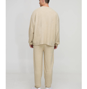 ชุดออกกำลังกายแขนยาวเอวยางยืด คอกลม กางเกงวิ่งออกกำลังกายแบบสั่งทำพิเศษ ODM OEM พิมพ์ลาย 3 มิติ ระบายเหงื่อเร็วสำหรับผู้ชาย - Product Image 6