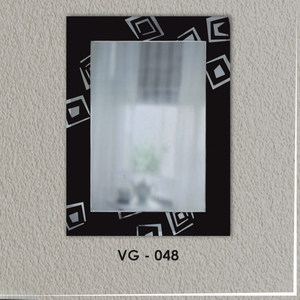 Rectangular V-groove Designer <b>Mirror</b> Sleek Modern Aesthetic perfect for Enhancing Any room's Decor Art Decor Frameless - Product Image 4