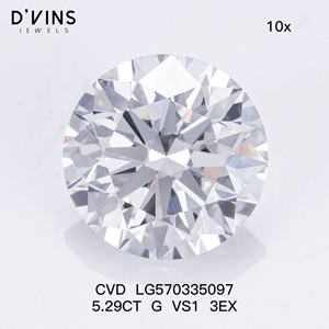 D'vins เพชรพลอย5.29กะรัต VS1 g สำหรับการทำเครื่องประดับ - Product Image 3