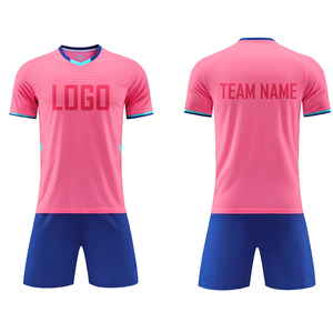 Conjunto de Camiseta de Fútbol Sublimada Personalizada para Hombre, Cuello en V, Manga Corta, Azul y Verde, Absorbe la Humedad, Ajuste Atlético, Ropa Deportiva para Adultos - Product Image 3